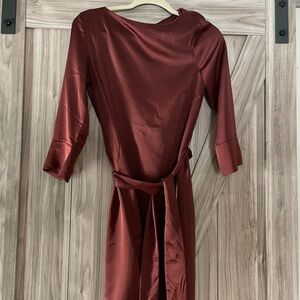 H&M Rust Long Sleeve Dress